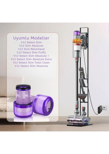 Yıkanabilir Dyson Uyumlu V12 Dik Süpürge Filtresi Detect Slim fırsatları