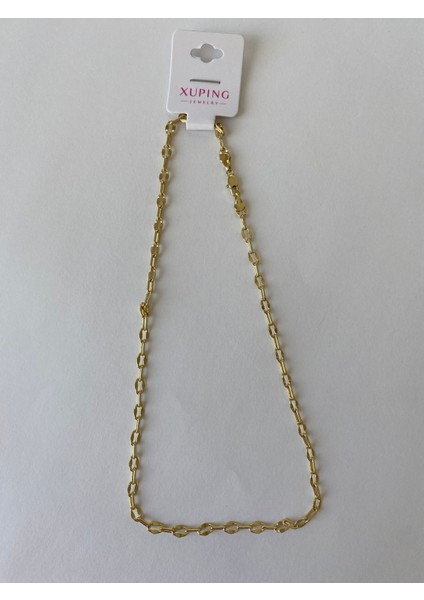 Xuping Oval Ataç Zincir Gold Kolye 45 cm fiyatları