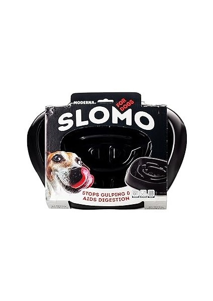 Moderna Slomo Hızlı Yeme Önleyici Kabı - Siyah 950 ml