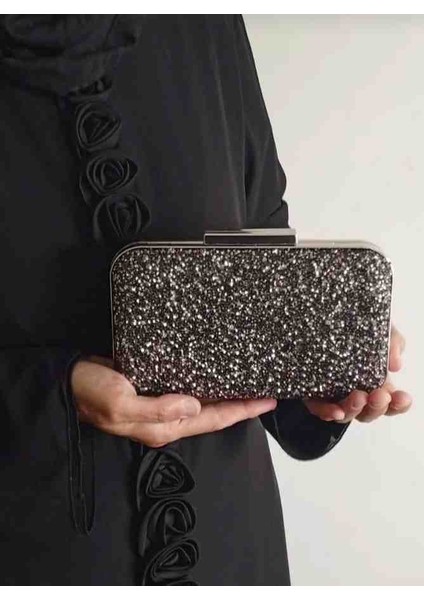 Eflan Moda Küçük Taşlı Kadın Abiye El ve Omuz Çantası