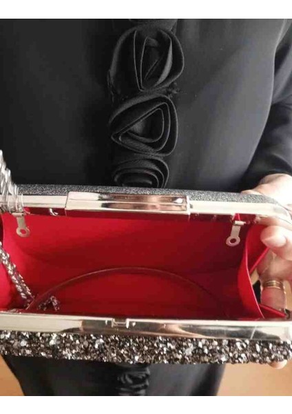 Eflan Moda Küçük Taşlı Kadın Abiye El ve Omuz Çantası modelleri