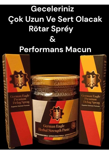 Pérformäns Macun & Rötâr Gêcîktirìci Spréy German Eagle