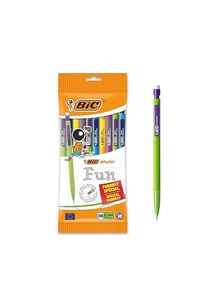 Matic Combo Fun 0.7 Uçlu Kalem 10'lu Poşet, Farklı Renklerde Versatil Kalem, Kalem Içi 3 Adet U