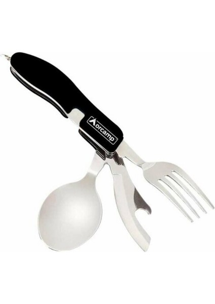 OUT-1350S Siyah Kamp Çatal Kaşık Bıçak Seti