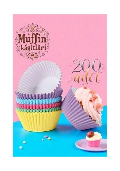 Muffin Kalıbı - Muffin Kağıdı - Muffin Kek Kalıbı 200 Adet