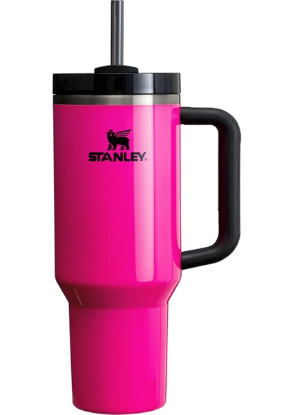 The Neon Quencher H2.0 Flowstate™ Tumbler 40 Oz | Neon Orange Pipetli Termos 1,18 Litre