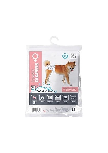 M-Pets Dişi Köpekler Için Yıkanabilir Külot Xs