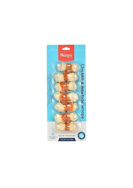 Wanpy Tavuk Sargılı 7'li Çiğneme Kemiği 90 gr Köpek Ödülü (7 x 90 Gr)