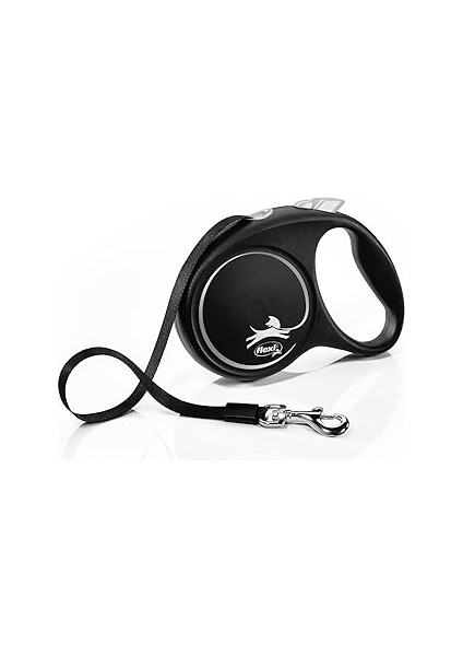 Flexi Black Design M Beden Siyah 5mt Şerit Tasma