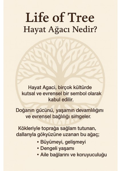 Hayat Ağacı Temalı Yuvarlak Ahşap Tütsülük | Tree Of Life Round Wooden Incense Holder