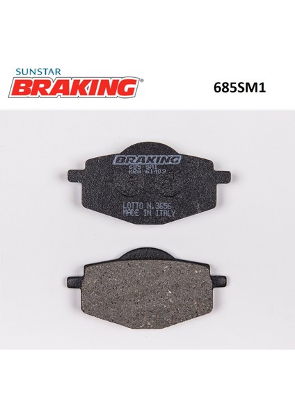Yamaha Dt 125 R Arka Fren Balatası Braking 685SM1 Yarı Metalik Balata