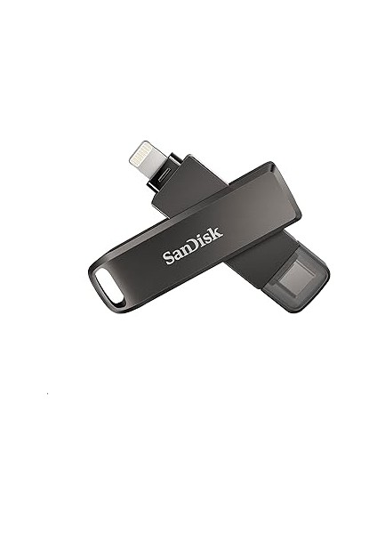 Ixpand Flash Sürücü Luxe 128GB, Type-C + Lightning Konektör, Iphone, Ipad, Mac, USB Type-C