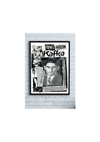 Postermanya (PSTER11450) Franz Kafka Çerçeveli Tablo (40X50CM)