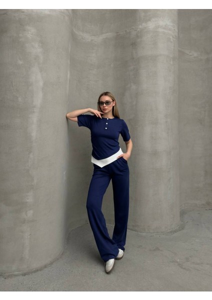 Kadın Modal Kumaş Düğme Detaylı Alt - Üst Takım modelleri