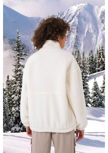 Peluş Ekru Kadın Mont 5194 fırsatları