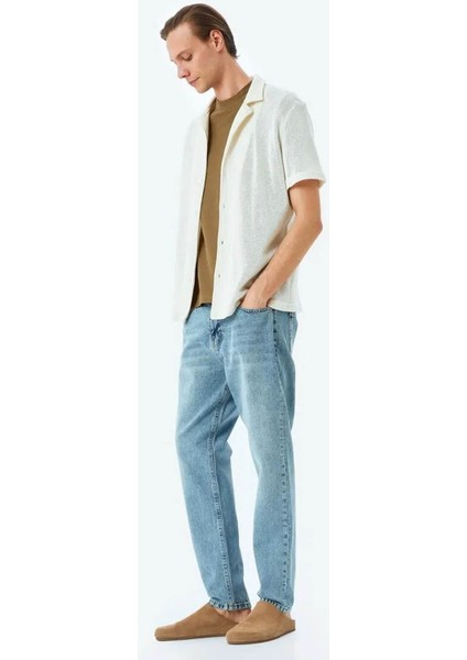 Tapered Fit Joe Açık Indigo Erkek Jean Pantolon 5SAM40023ND fiyatları
