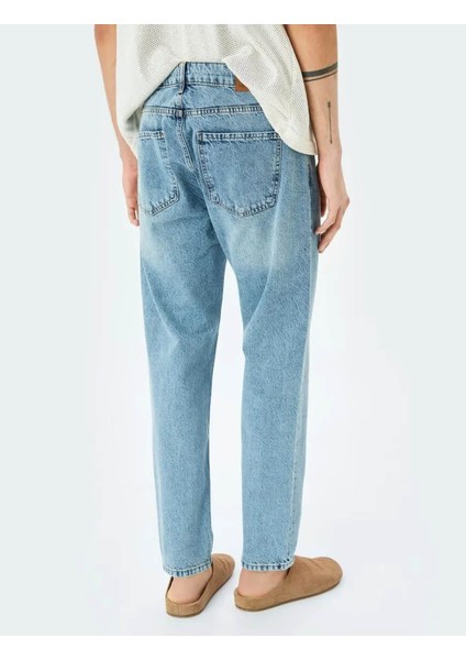 Tapered Fit Joe Açık Indigo Erkek Jean Pantolon 5SAM40023ND fırsatları