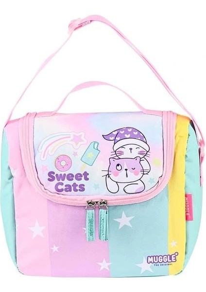 MU-5736 Sweet Cats Tek Gözlü Beslenme Çantası - Su Yeşili