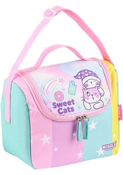 MU-5736 Sweet Cats Tek Gözlü Beslenme Çantası - Su Yeşili modelleri