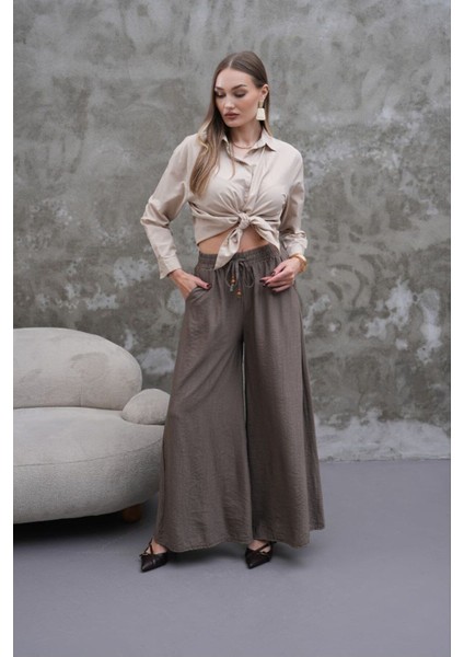 Kadın Modal Kumaş Etek Pantolon - Oversize & Geniş Paça