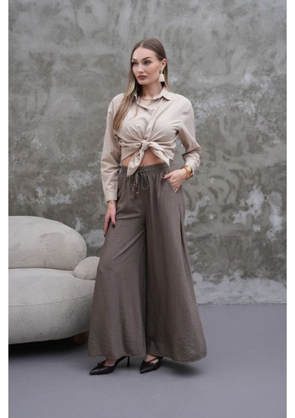 Kadın Modal Kumaş Etek Pantolon - Oversize & Geniş Paça