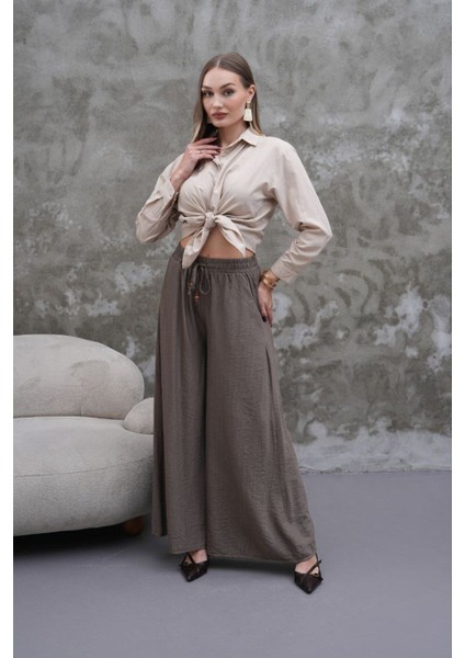 Kadın Modal Kumaş Etek Pantolon - Oversize & Geniş Paça