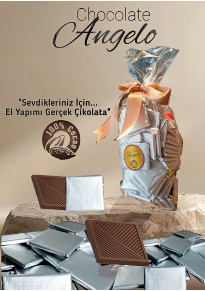 100 Lü 600 Gr Gümüş Sargılı Madlen Çikokata
