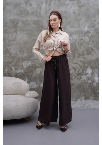 Kadın Modal Kumaş Etek Pantolon - Oversize & Geniş Paça