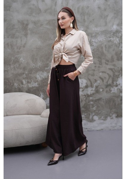 Kadın Modal Kumaş Etek Pantolon - Oversize & Geniş Paça