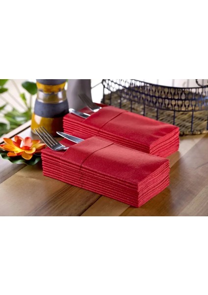 Kumaş Dokulu Airlaid Cepli Peçete 40x40 cm 1/8 50'li Paket fiyatları