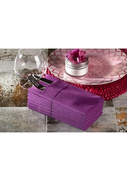 Kumaş Dokulu Airlaid Cepli Peçete 40x40 cm 1/8 50'li Paket fiyatları