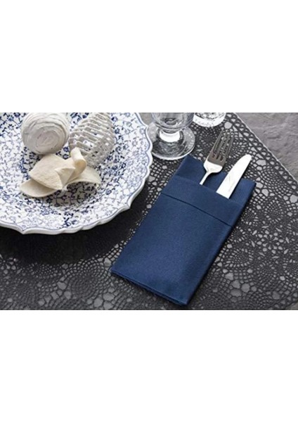 Kumaş Dokulu Airlaid Cepli Peçete 40x40 cm 1/ 8 50'li Paket modelleri