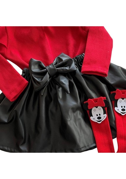 Deri Etek Badi, Diz Altı Çorap Takımı 4 yaş Kız Çocuk Takım