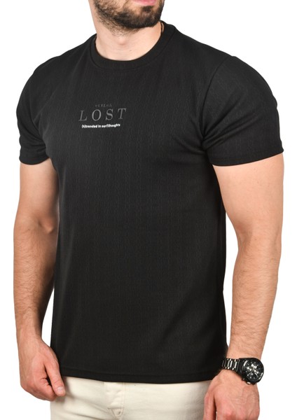 Nefes Alan Pamuklu Tişört Bisiklet Yaka Dar Kesim Yumuşak Dokulu Tişört 2504352