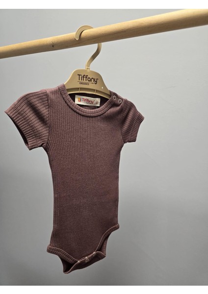 Tiffany Body Kısa Kol Çıtçıtlı Modal Organik Theme Kiremit