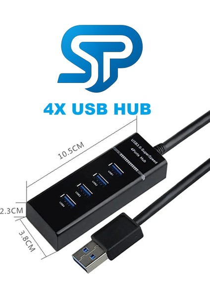 USB 3.0 Hub Yüksek Hızlıusb Çoklayıcı Çoğaltıcı Switch