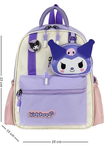 Kız Çocuk Anaokulu Sırt Çantası Kuromi Benzeri Kreş Çantası 33*25 cm Ortopedik Su Itici Kumaş fiyatları