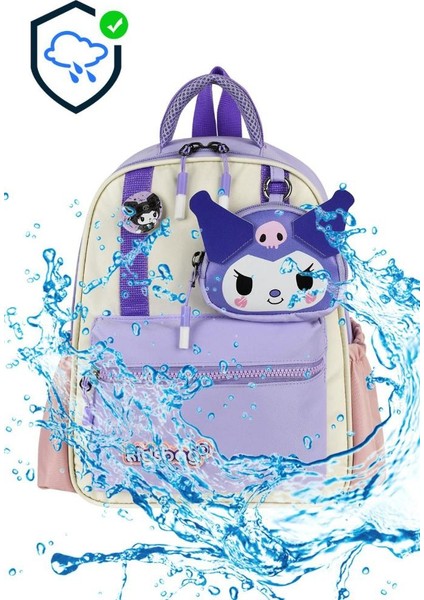 Kız Çocuk Anaokulu Sırt Çantası Kuromi Benzeri Kreş Çantası 33*25 cm Ortopedik Su Itici Kumaş fırsatları