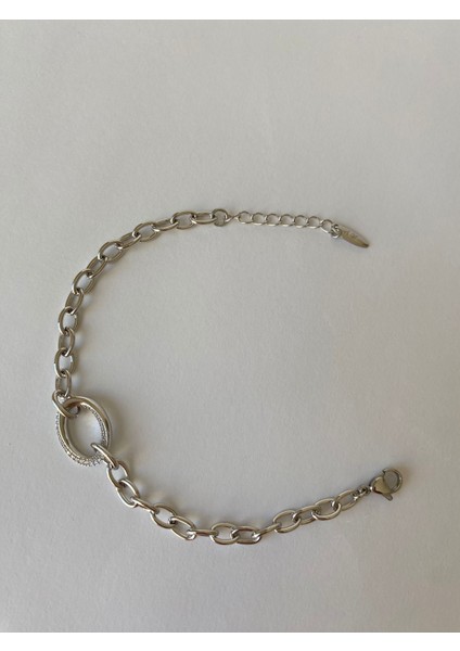 Xuping Oval Zirkon Taşlı Zarif Silver Bileklik