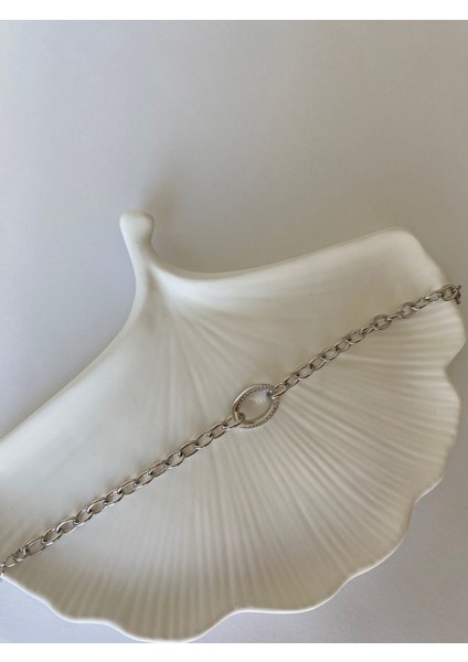 Xuping Oval Zirkon Taşlı Zarif Silver Bileklik fırsatları