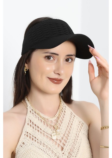 Vizör Şapka Siyah