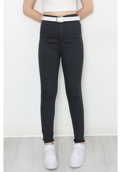 Cepsiz Dar Paça Kot Pantolon Füme