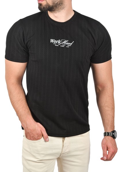 Dar Kesim Pamuklu Tişört Slim Fit Nefes Alan Yumuşak Dokulu Tişört 2504351