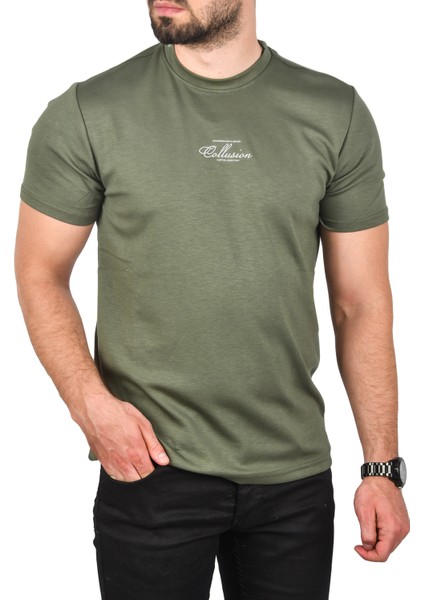 Bisiklet Yaka Dar Kesim Pamuklu Tişört Nefes Alan Yumuşak Dokulu Tişört 2504350