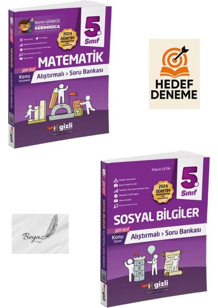 Gizli 5.sınıf Alıştırmalı Matematik Sosyal Bilgiler Soru Bankası Hedef Deneme