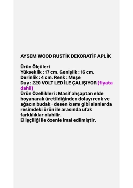 PİLLİ Yansıtma Tasarımlı Çift Yönlü Ahşap Salon Hol Cafe Otel Duvar Aplik Avize