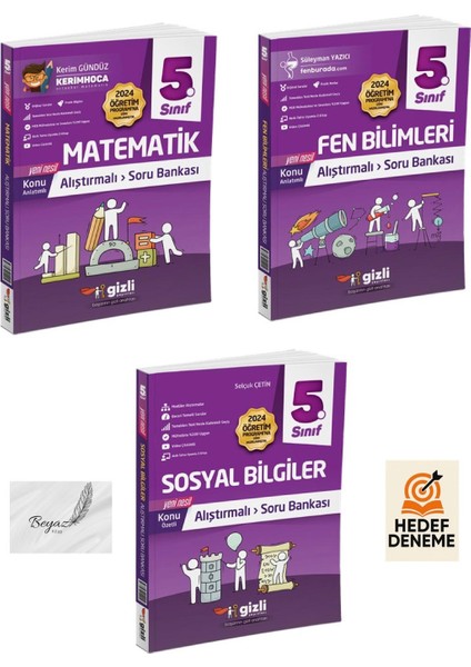 Gizli 5.sınıf Alıştırmalı Matematik Fen Bilimleri Sosyal Bilgiler Soru Bankası Hedef Deneme