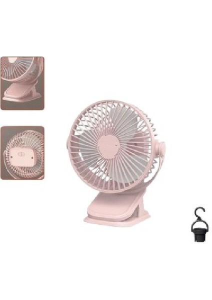 F-15 Mini Fan Vantilatör Asma Apartlı, 800 Mah Şarjlı, Type-C Girişli, Taşınabilir Fan