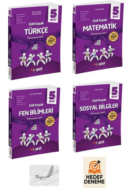 Gizli 5.sınıf Gizli Kuşak Türkçe Matematik Fen Bilimleri Sosyal Bilgiler Değerlendirme Föyleri Hedef Deneme
