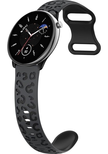 Huawei Watch 3 Gt Gt2 GT2E Gt3 Gt4 Gt 5 Pro Se Elite 46MM Uyumlu 22MM Leopar Desenli Silikon Kordon